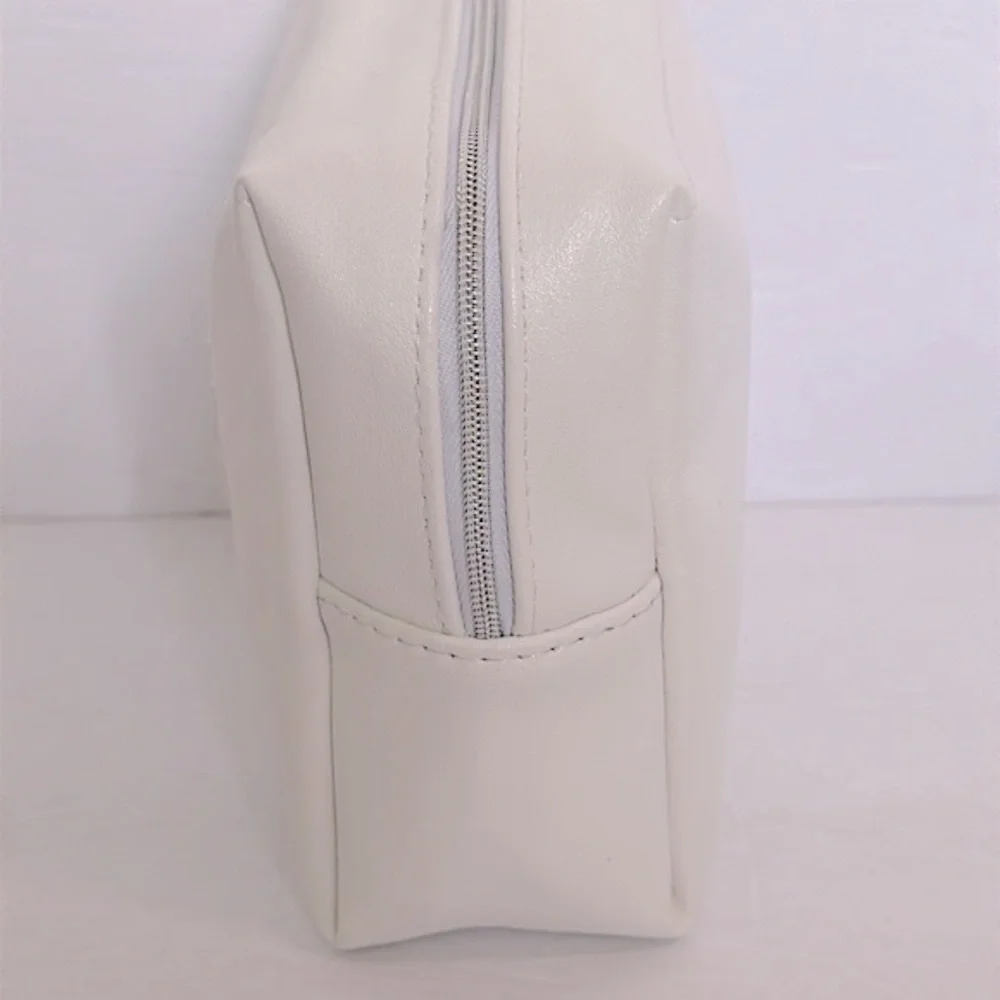 NEW White OSEA Vegan white cosmetic makeup travel toiletries bag